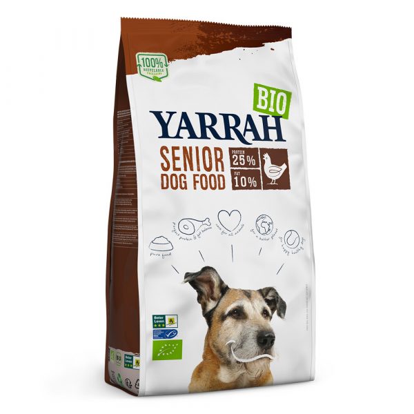 4x Yarrah Bio Hondenvoer Senior Kip 2 kg