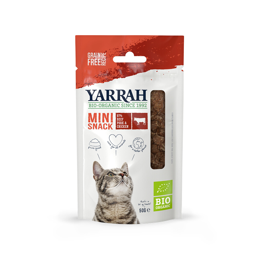 10x Yarrah Bio Kattensnack Mini 50 gr