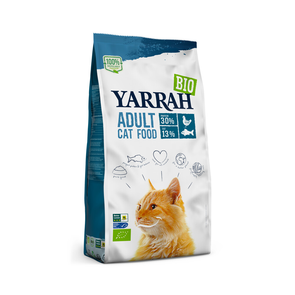 Yarrah Bio Kattenvoer Adult Vis 10 kg