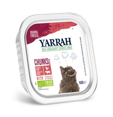 Yarrah Bio Kattenvoer Chunks Kip - Rund 100 gr