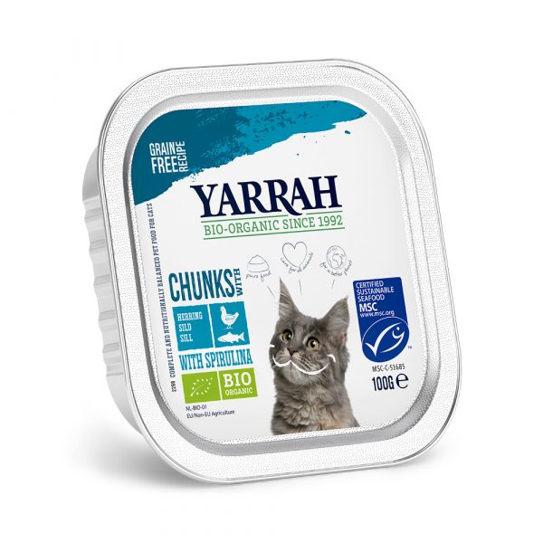 Yarrah Bio Kattenvoer Chunks Vis 100 gr