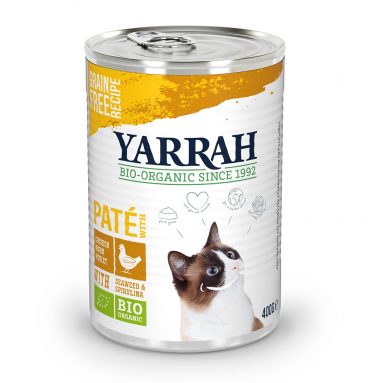 12x Yarrah Bio Kattenvoer Paté Kip 400 gr