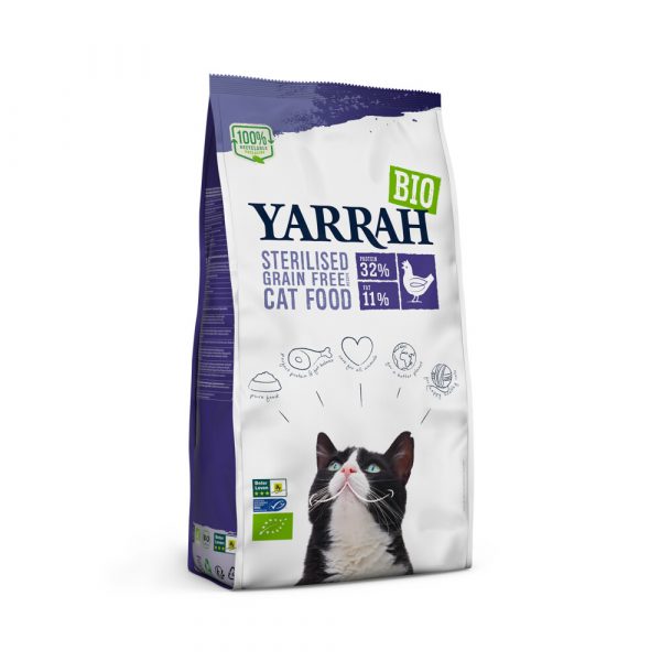 6x Yarrah Biol Kattenvoer Sterilised 700 gr