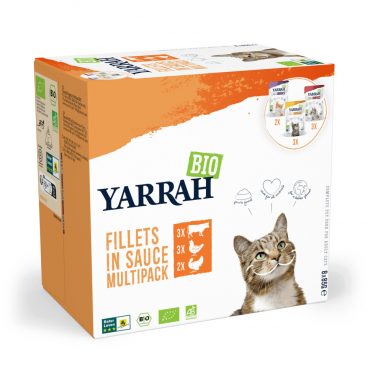 Yarrah Cat Bio Pouch Fillets Multipack Gravy Mix 8 x 85 gr