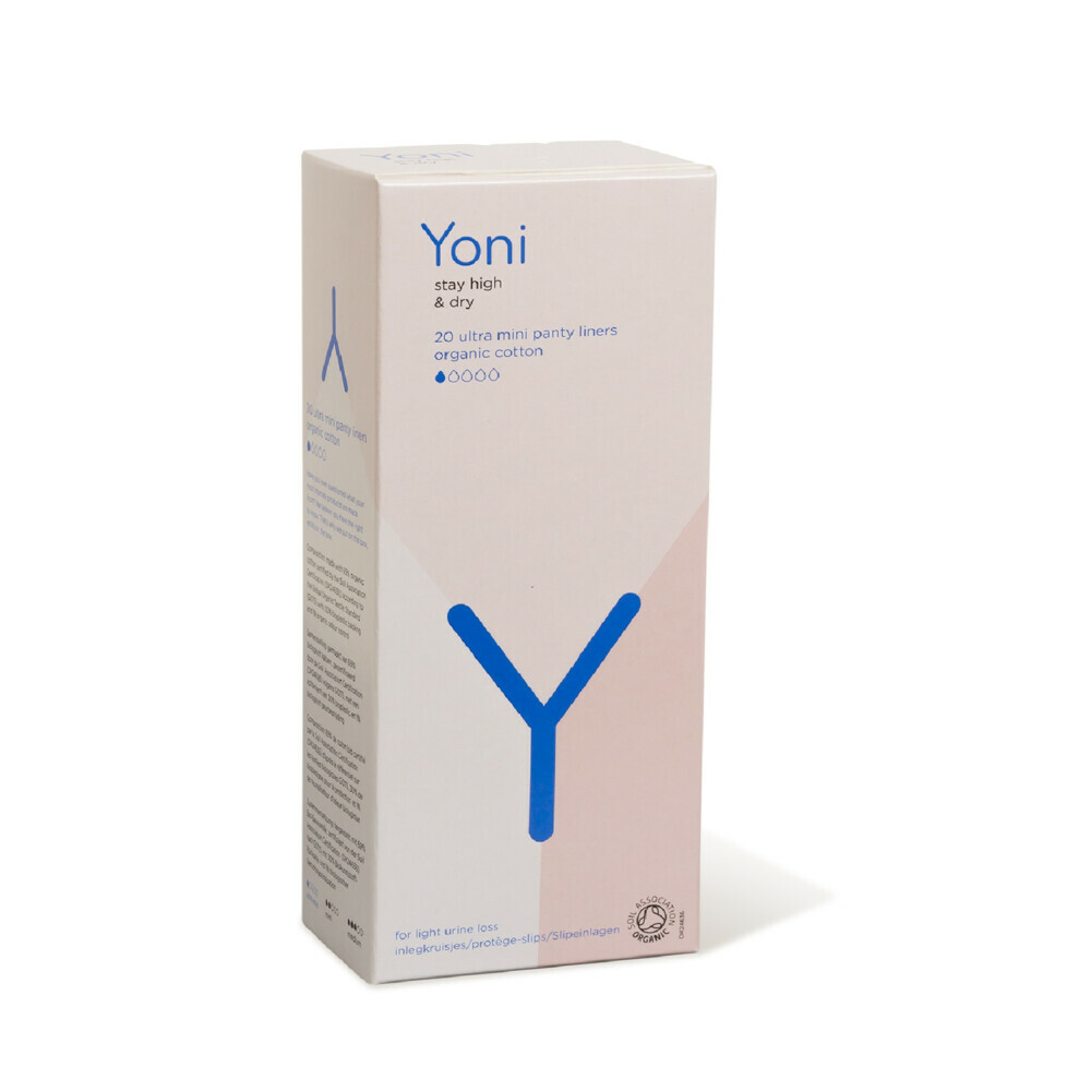 Yoni Incontinentie Biologisch Katoenen Inlegkruisjes Ultra Mini 20 stuks