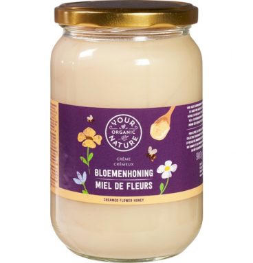 3x Your Organic Nature Bloemenhoning Crème 900 gr