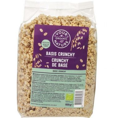 3x Your Organic Nature Crunchy Basis Muesli 600 gr