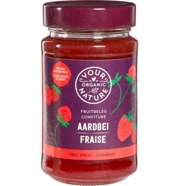 3x Your Organic Nature Fruitbeleg Bio Aardbei 250 gr