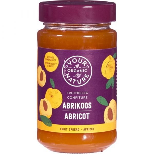 3x Your Organic Nature Fruitbeleg Bio Abrikoos 250 gr