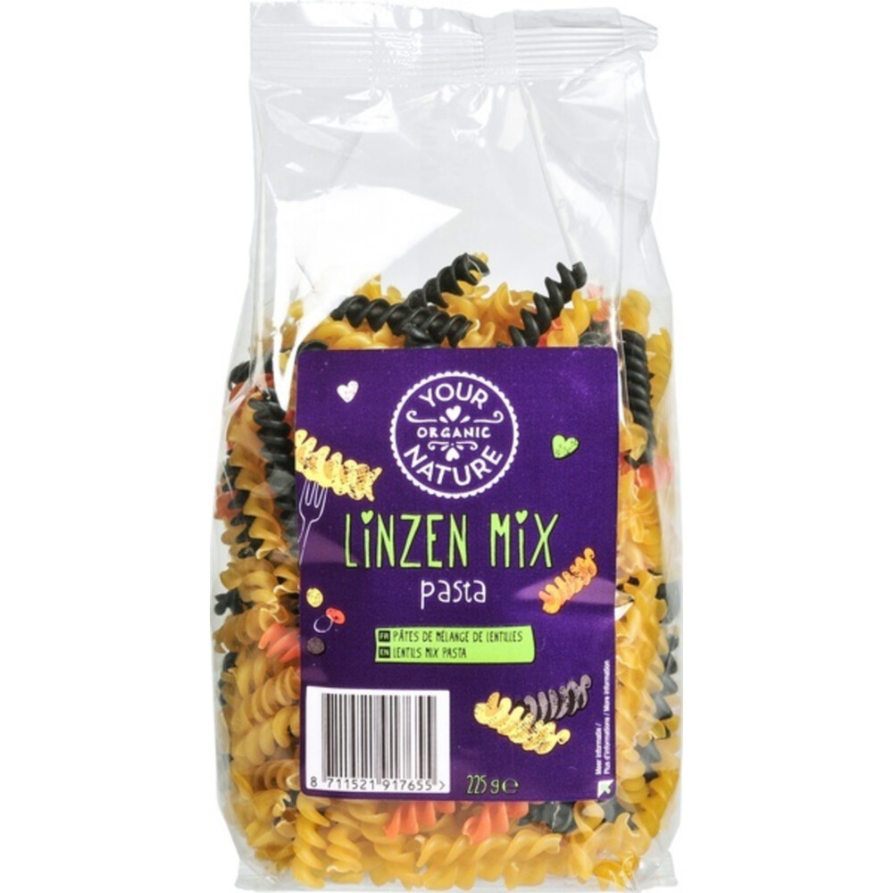 3x Your Organic Nature Linzen Mix Pasta Bio 225 gr