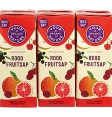 3x Your Organic Nature Rood Fruitsap 6-Pack Bio 1