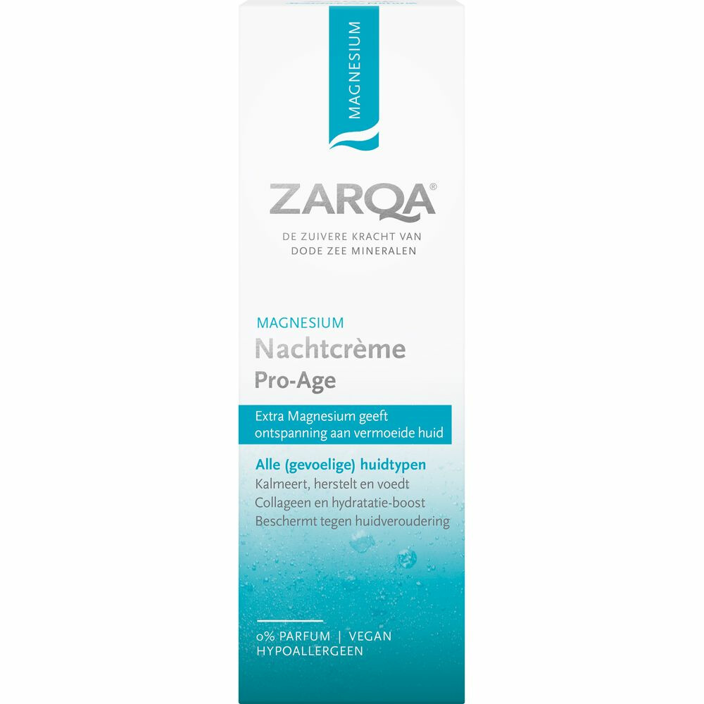 3x Zarqa Nachtcreme Pro-age Magnesium 50 ml