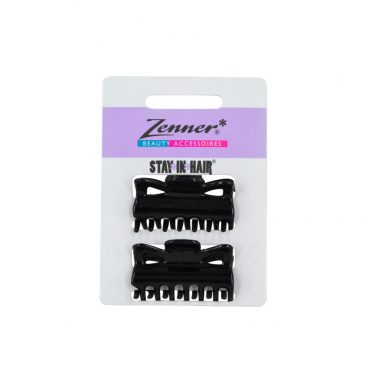 Zenner Haarklem Stay-in-Hair Zwart 2 stuks