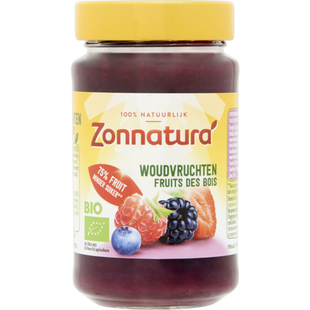 Zonnatura Fruitspread Woudvruchten Biologisch 250 gr