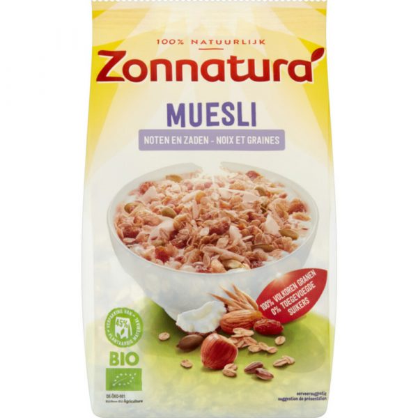 Zonnatura Muesli Noten en Zaden Biologisch 375 gr