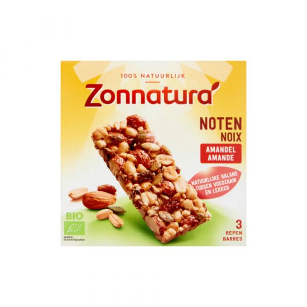 Zonnatura Muesli Notenmix Reep Amandel Biologisch 3x25 gr