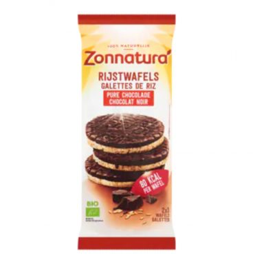 Zonnatura Rijstwafels Choco Puur Puur Biologisch 100 gr