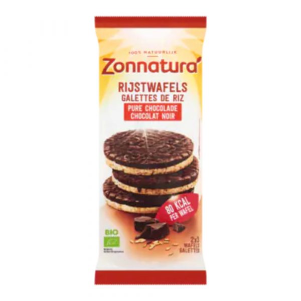 Zonnatura Rijstwafels Choco Puur Puur Biologisch 100 gr