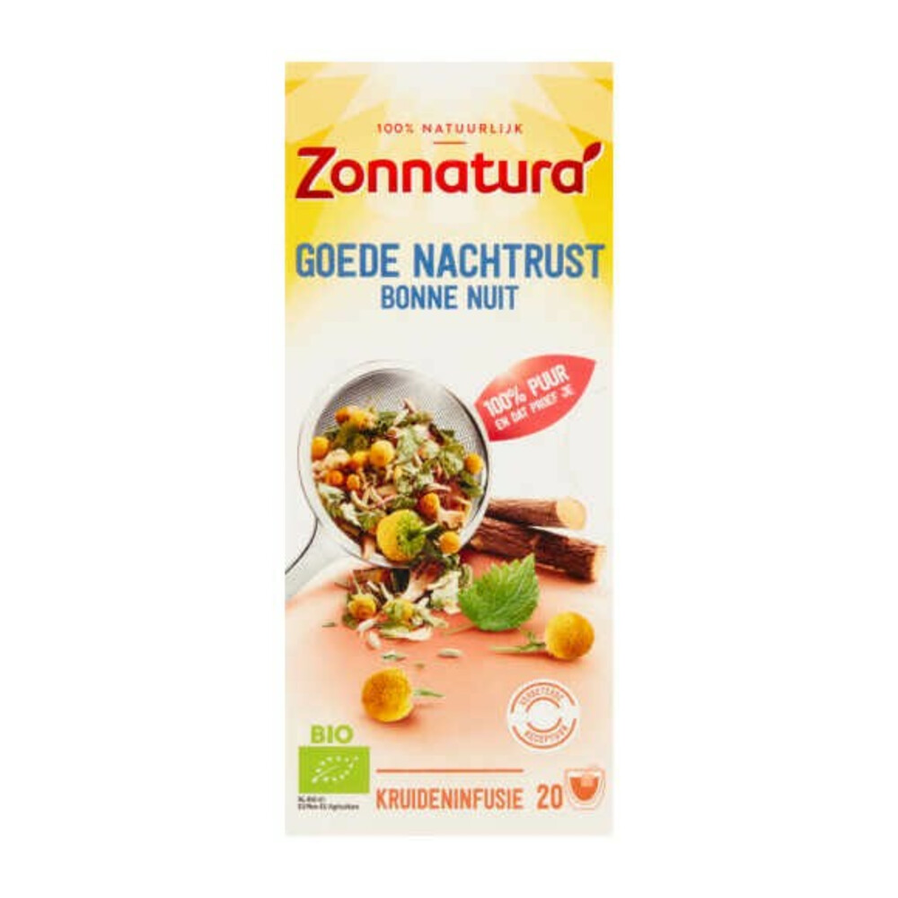 3x Zonnatura Thee Goede Nachtrust Bio 20 stuks