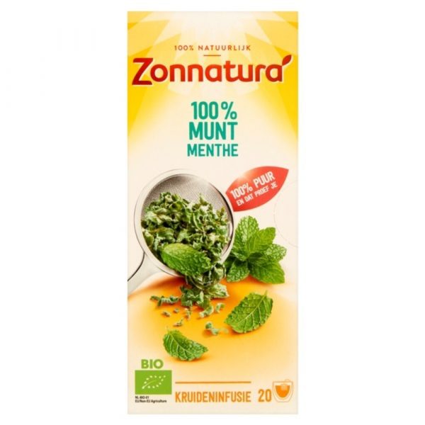 3x Zonnatura Thee Munt Bio 20 stuks