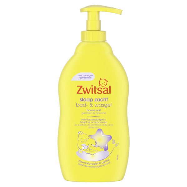 6x Zwitsal Bad- en Wasgel Slaap zacht 400 ml