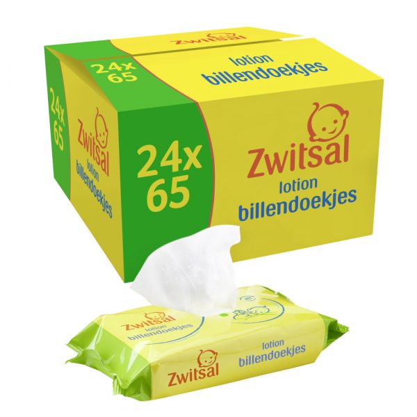 Zwitsal Lotion Billendoekjes Voordeelverpakking 24x65=1560 doekjes