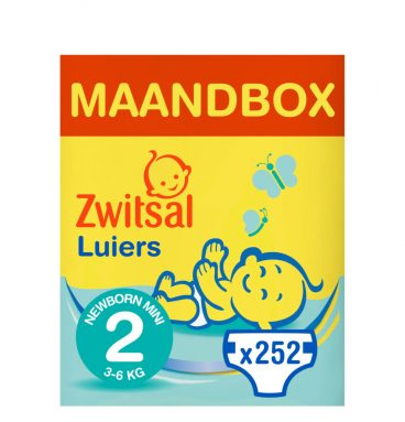 Zwitsal Luiers Mini Maat 2 Maandbox 252 stuks