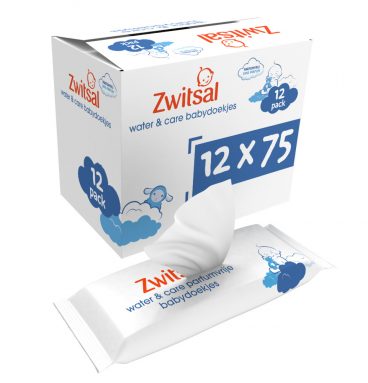 Zwitsal Water&Care Babydoekjes 12 x 75 doekjes