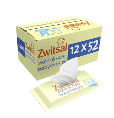 Zwitsal Water&Care Babydoekjes met Zwitsalgeur 12 x 52 doekjes