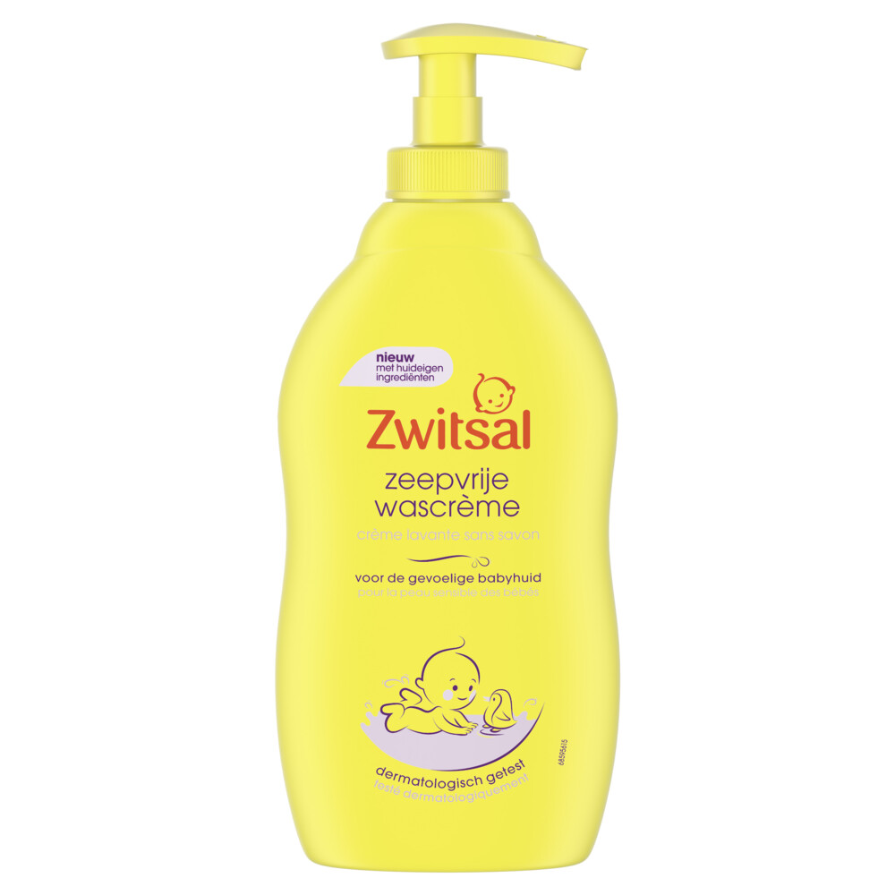 3x Zwitsal Zeepvrije Wascreme 400 ml