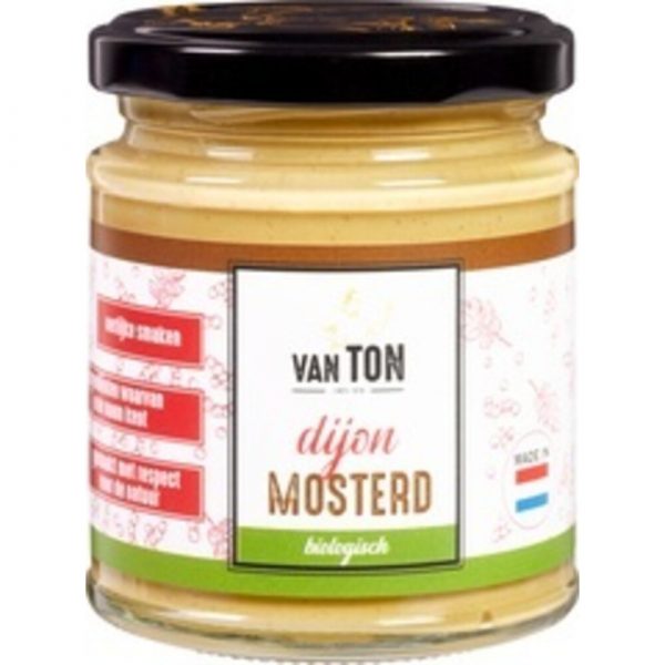 3x van TON Dijon Mosterd Biologisch 180 gr